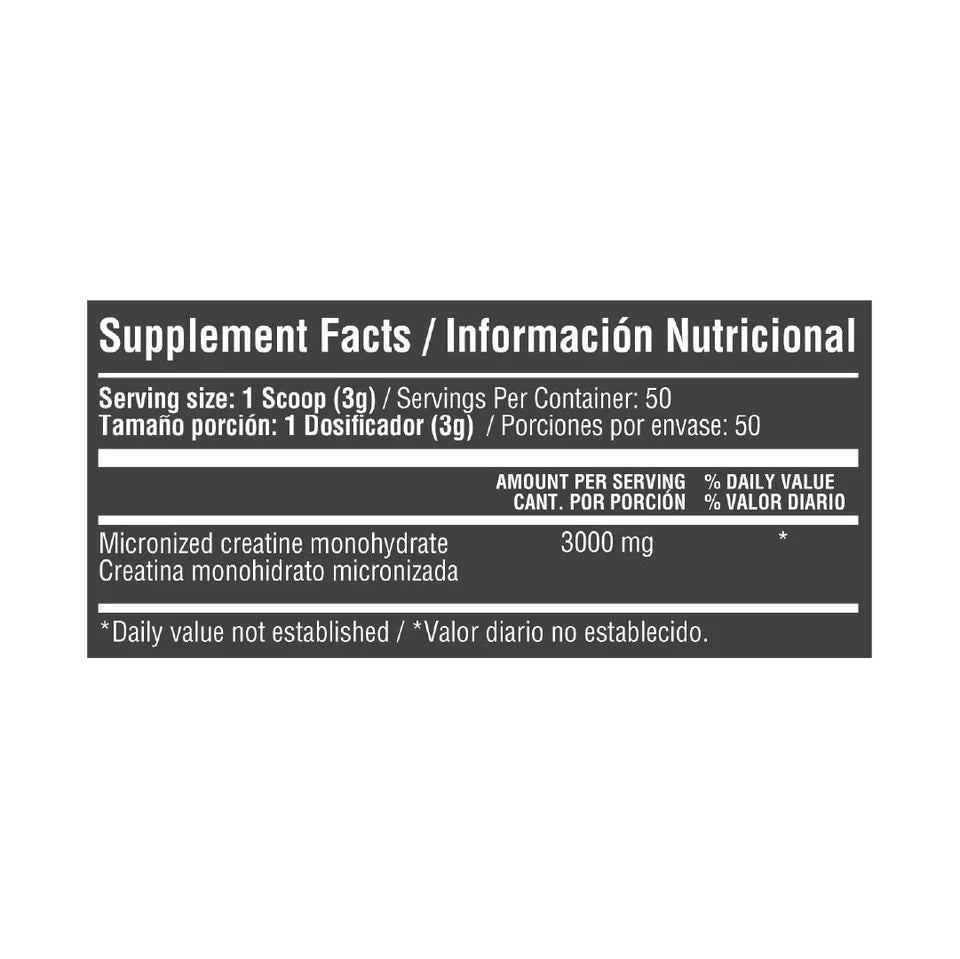 MICRONIZED CREATINE MONO 150G 50 SERVINGS UNFLAVORED